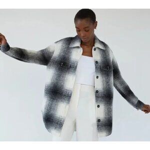 Wilfred Free Plaid Fleece Alpaca Wool Ganna Shirt Jacket shacket 20998